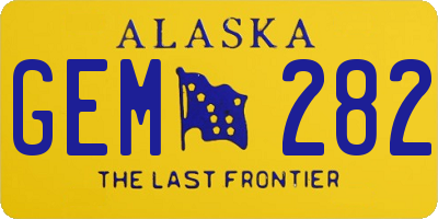 AK license plate GEM282