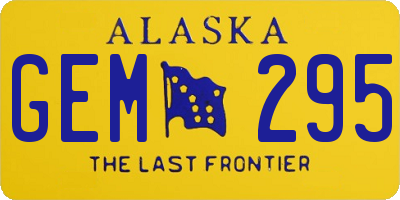 AK license plate GEM295