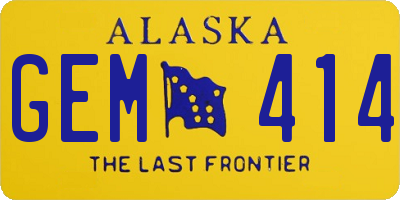 AK license plate GEM414