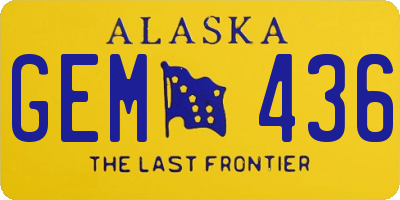 AK license plate GEM436