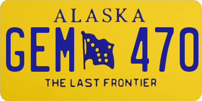 AK license plate GEM470