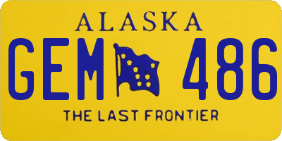AK license plate GEM486