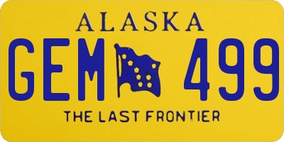 AK license plate GEM499