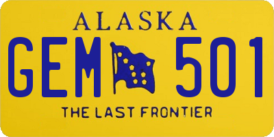 AK license plate GEM501