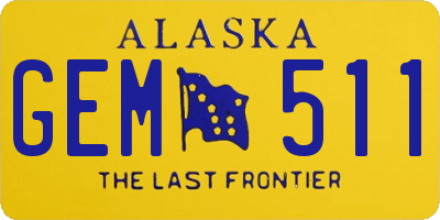 AK license plate GEM511