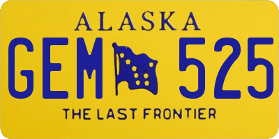 AK license plate GEM525