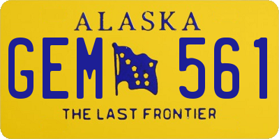 AK license plate GEM561