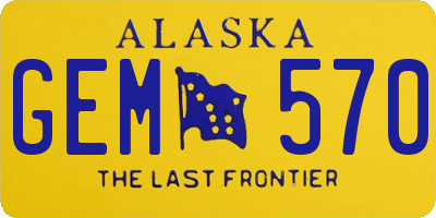 AK license plate GEM570