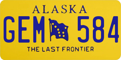 AK license plate GEM584