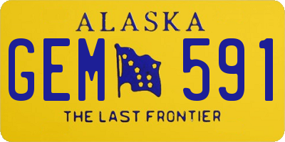 AK license plate GEM591