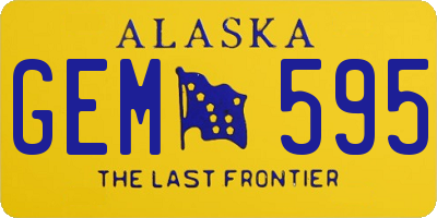 AK license plate GEM595