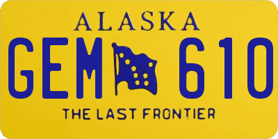 AK license plate GEM610