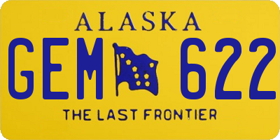 AK license plate GEM622