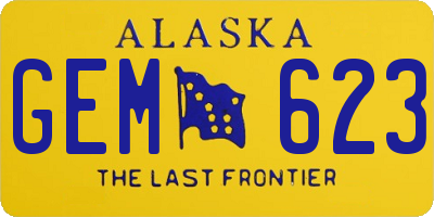 AK license plate GEM623
