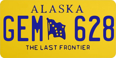 AK license plate GEM628