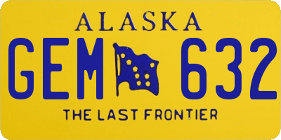 AK license plate GEM632