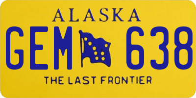 AK license plate GEM638