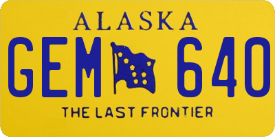 AK license plate GEM640