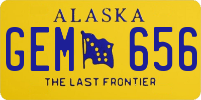 AK license plate GEM656