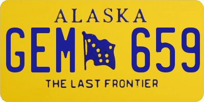 AK license plate GEM659