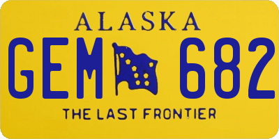 AK license plate GEM682