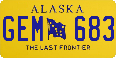AK license plate GEM683