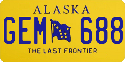 AK license plate GEM688
