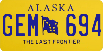 AK license plate GEM694
