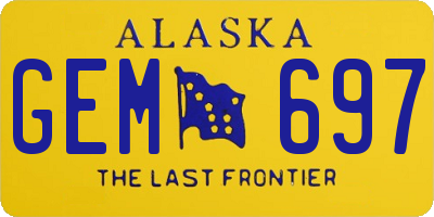 AK license plate GEM697