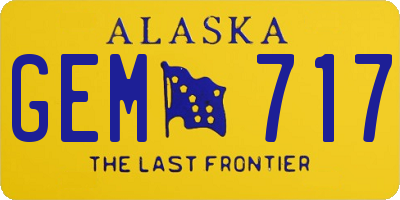 AK license plate GEM717