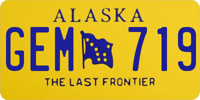 AK license plate GEM719