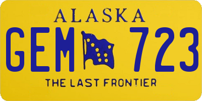 AK license plate GEM723