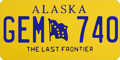 AK license plate GEM740