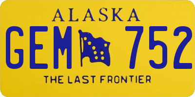 AK license plate GEM752