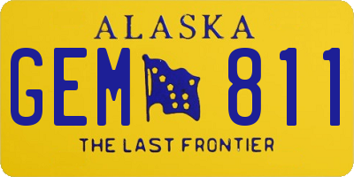 AK license plate GEM811