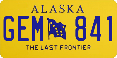 AK license plate GEM841