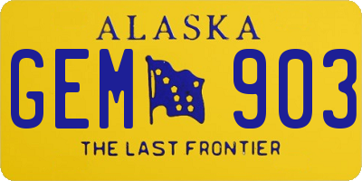 AK license plate GEM903