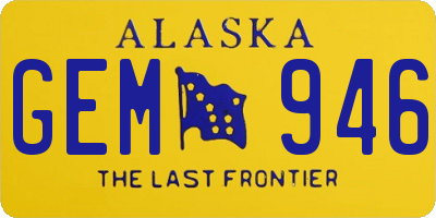 AK license plate GEM946