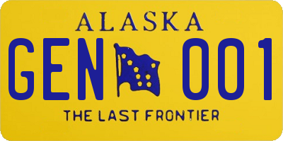AK license plate GEN001
