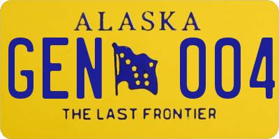 AK license plate GEN004