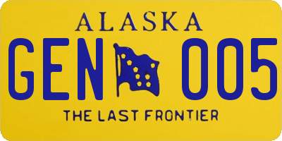 AK license plate GEN005