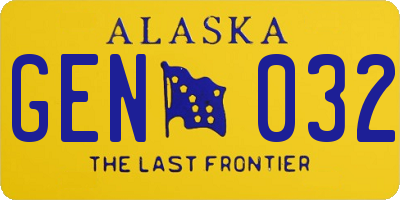 AK license plate GEN032