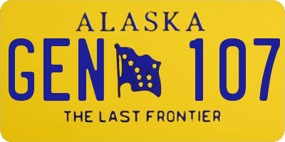 AK license plate GEN107