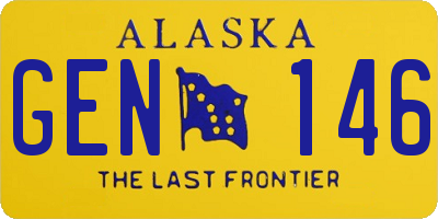 AK license plate GEN146