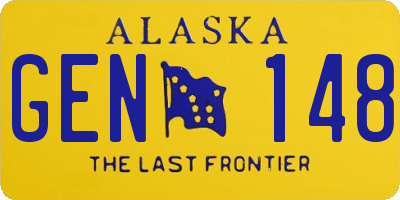 AK license plate GEN148