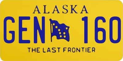 AK license plate GEN160