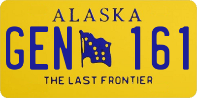 AK license plate GEN161