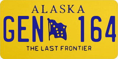AK license plate GEN164