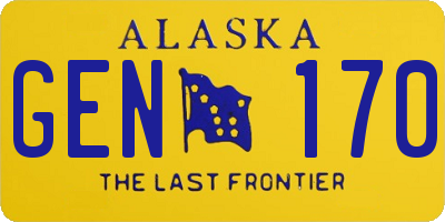 AK license plate GEN170