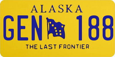 AK license plate GEN188